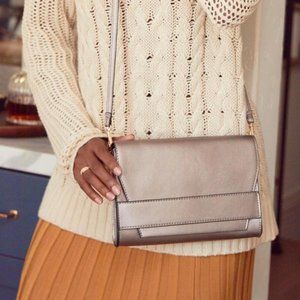 Summer & Rose Steel Celine Crossbody Bag NWT